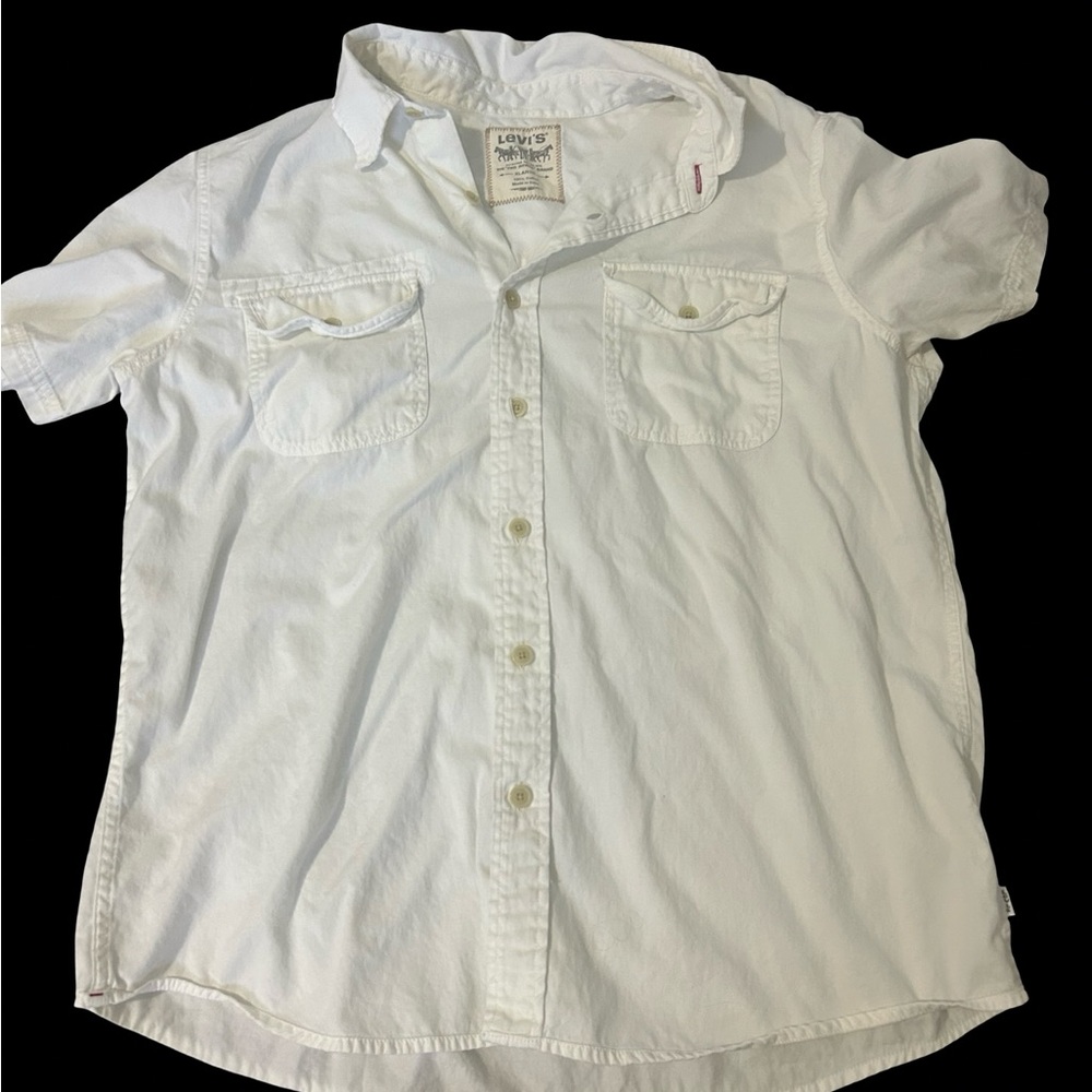 Levi's mens Classic White Button-Down Shirt